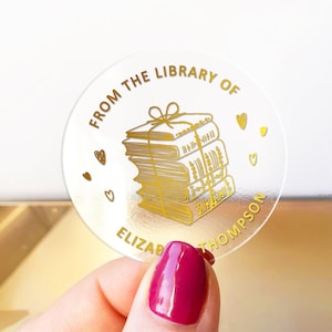 Pacchetto di adesivi per libri con nome personalizzato dalla libreria, adesivi regalo per amanti dei libri, adesivi personalizzati per libri, adesivi "Questo libro appartiene a"