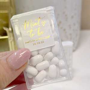 Mint to Be Tic Tac Wedding Favor Labels - Mint Wedding Favor Stickers - Bridal Shower Stickers - Engagement Party Mint Favor Labels