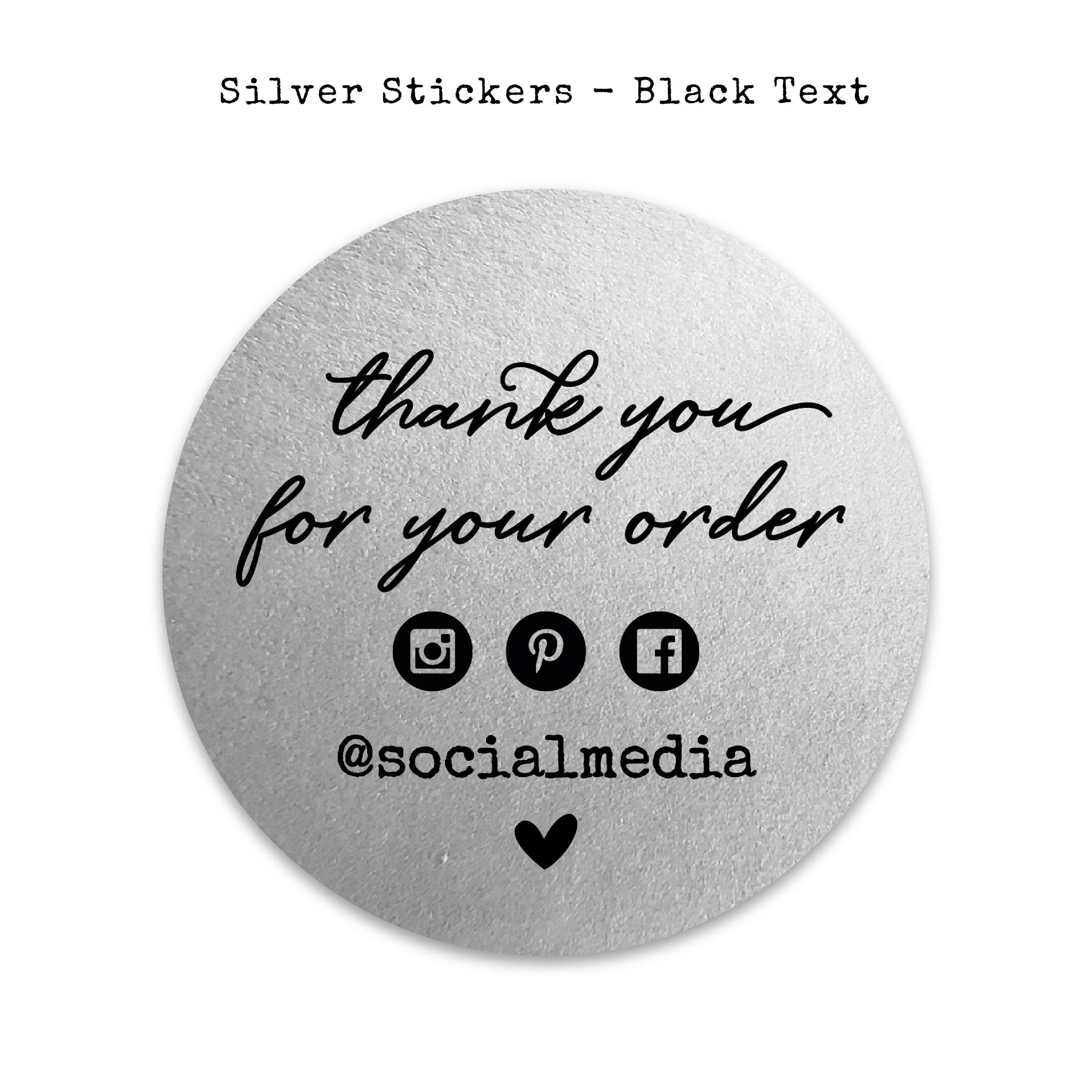 Custom Thank You For Your Order Stickers Personalized Square Business Labels Thanks Packaging Sticker Label Round Envelope Seals