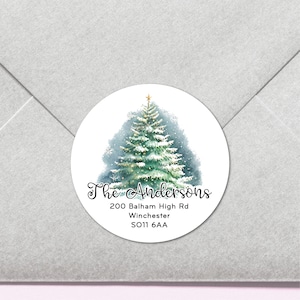 Aangepaste kerstadresstickers - adresstickers gezin - adreslabels kerstkaart - adreslabels feestdagen