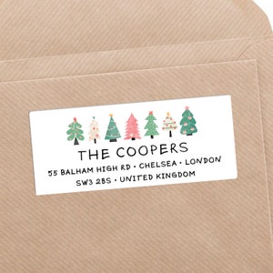 Personalized Return Address Labels For Envelopes -  Christmas Return Address labels - Merry Christmas Mailing Stickers Sheet - 30 Per Sheet