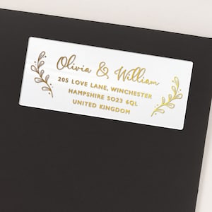 Custom Wedding Return Address Labels for Mailing Personalized Stickers for Envelopes