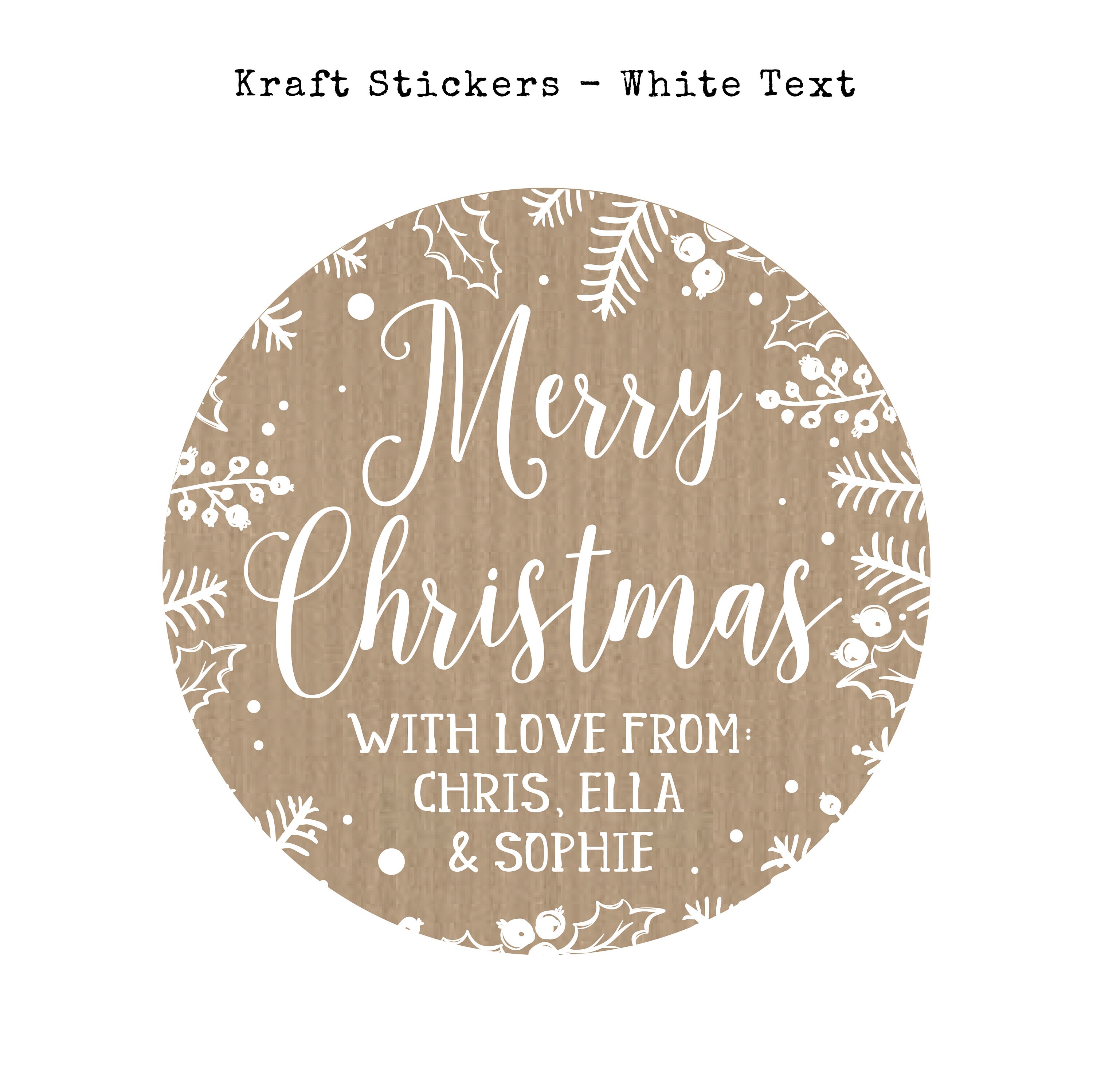 Christmas Gift Name Tags Stickers from Santa Wrapping Ideas Custom Tags with Logo Christmas Gift