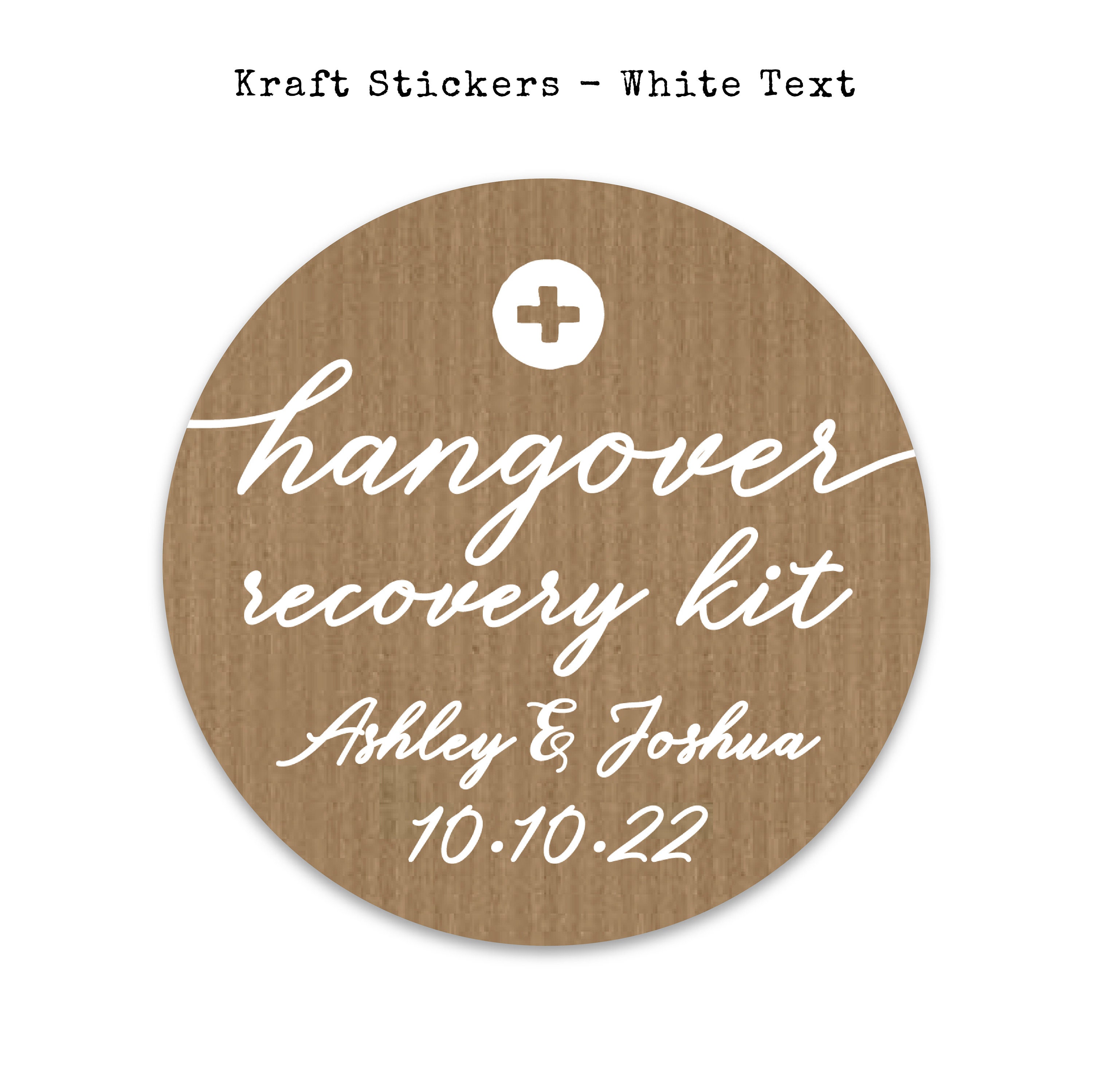 Personalised hangover kit wedding stickers and labels, Custom wedding stickers party favour ...