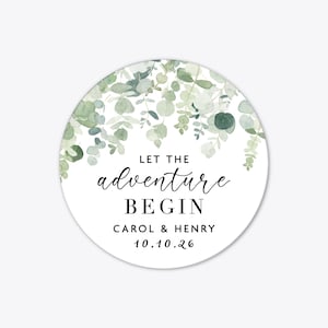 Pegatinas florales para sobres de boda, pegatinas de agradecimiento para bodas con temática verde, diseños florales bohemios para bodas, pegatinas para recuerdos de boda