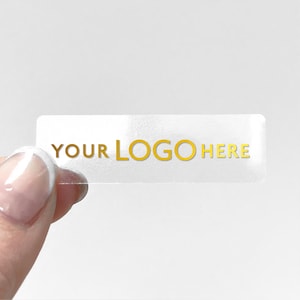 Custom Rectangle Logo Stickers For Packaging, Personalised Business Logo Stickers In Rectangle Shape, Clear Rectangle Stickers For Branding