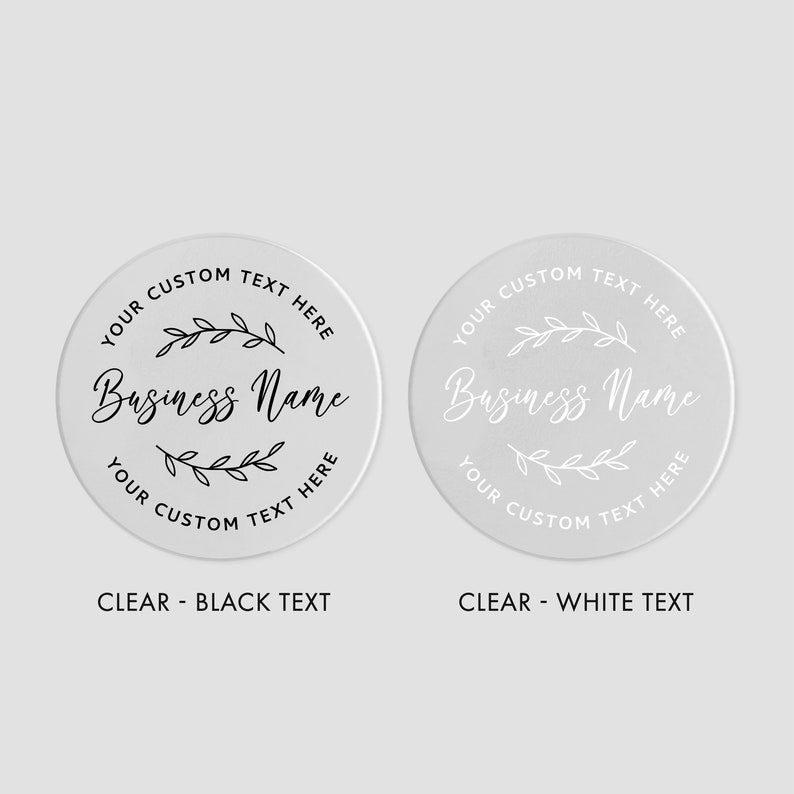 Custom Business Logo Branding Clear Stickers Labels Clear Etsy