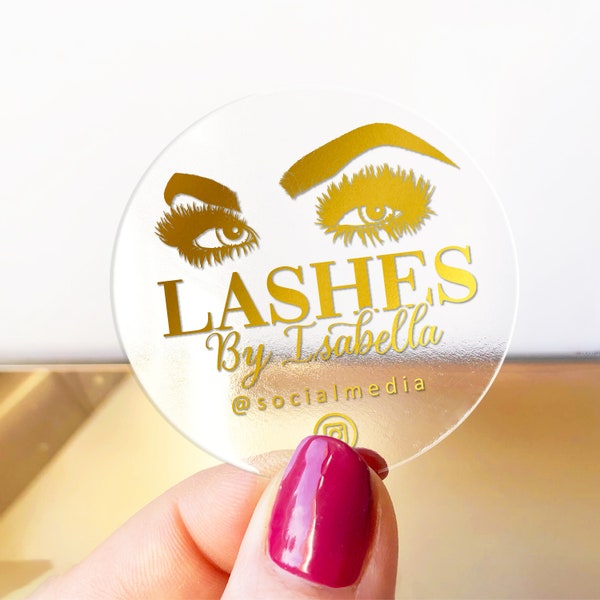 Business instagram lash logo design stickers custom logo sticker, Eyelash extension label design logo sticker, Eyelash logo sticker