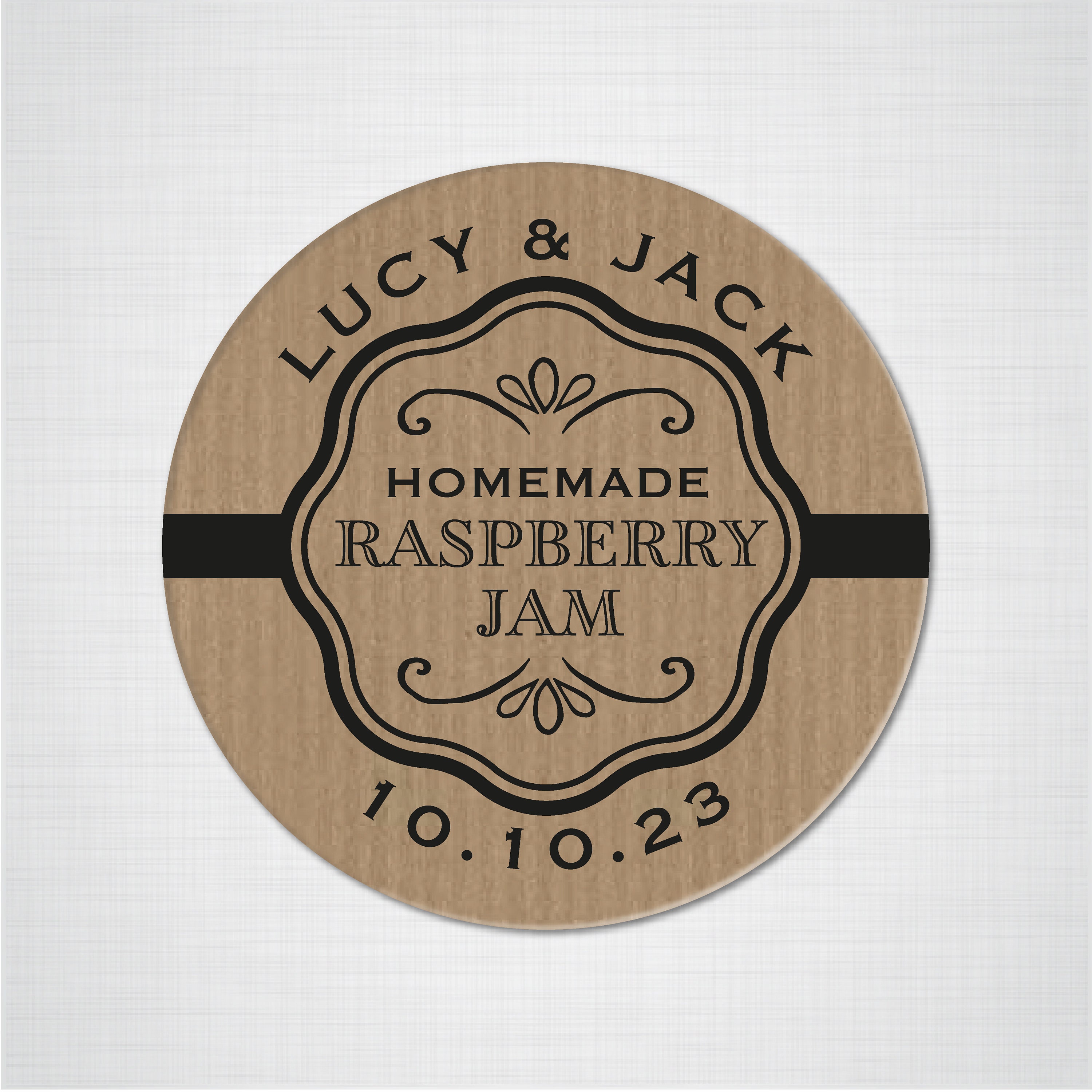 Custom mason jar wedding round stickers labels Personalized Etsy