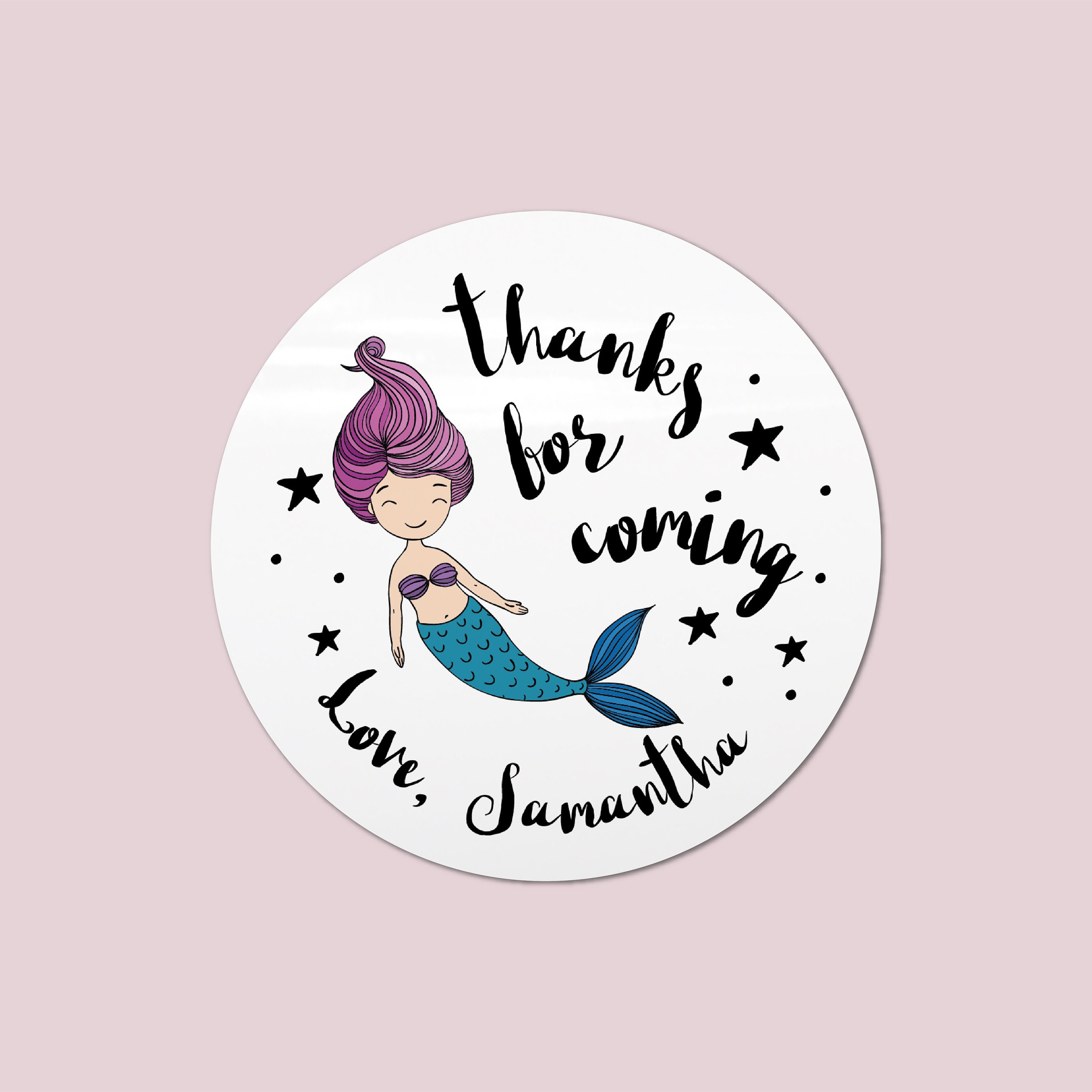 thank you for coming to my party personalised stickers