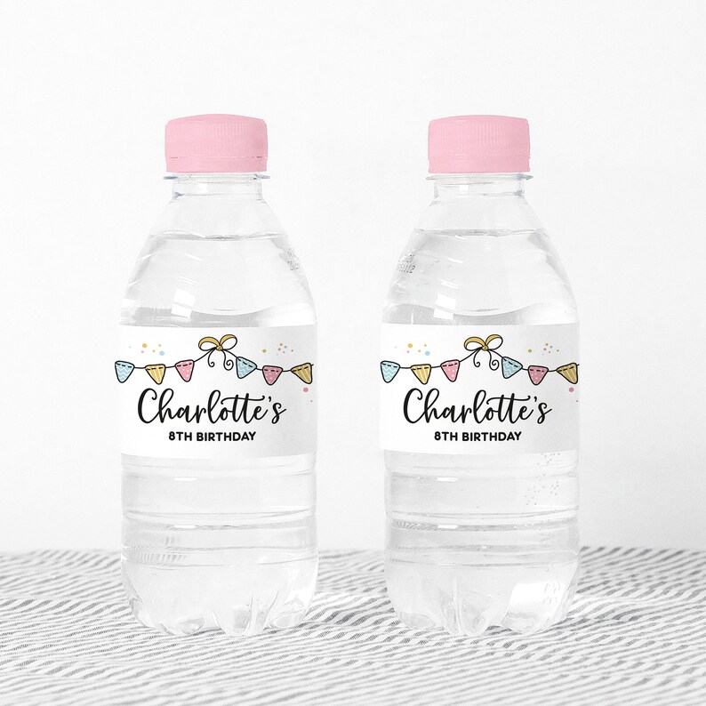 Personalized custom water bottle party favors labels Etsy