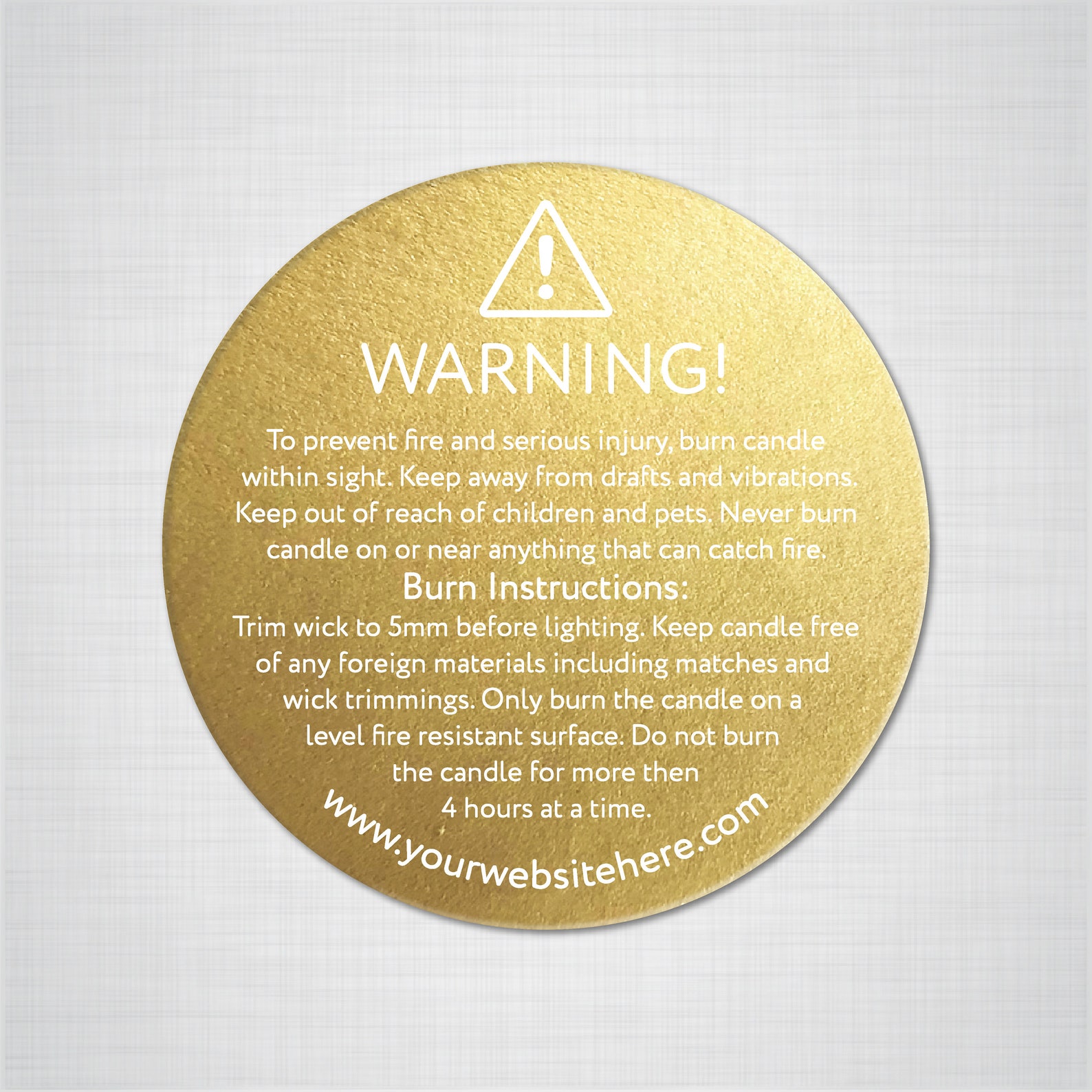 Custom candle warning safety labels stickers Candle making Etsy