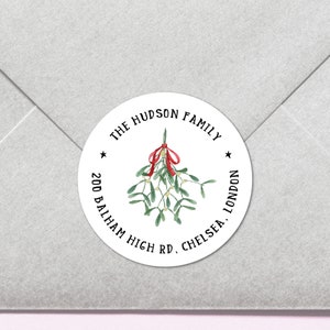 Christmas address labels stickers personalised self adhesive address labels Christmas return address labels custom return address labels