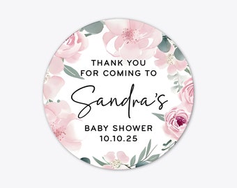 Baby Shower Thank You For Coming Stickers Baby Shower Labels For Favors Couples Baby Shower Favor Bag Stickers