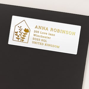 Personalisierte durchsichtige Umschlagetiketten - 27 Aufkleber pro Blatt - Adressaufkleber