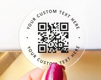 Custom QR code package brand name stickers sheet, Custom text stickers, Business stickers logo, Personalized shipping stickers labels
