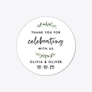 Personalized Wedding Thank You Stickers – Elegant Labels for Invitations, Welcome Bags & Favors