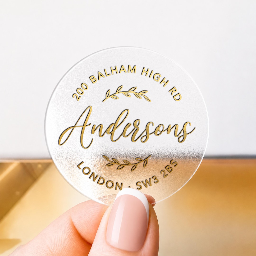 Gold Foil Return Address Label Stickers, Address Stickers for Letters ...