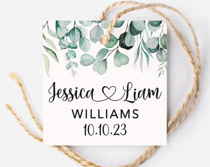 Thank you personalized custom favor gift labels tags, Wedding gift tags, Personalized tags for favors  - 10 tags