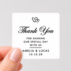 Personalised Thank You Candle Labels, Custom Candle Stickers, Printed Candle Jar Labels, Thank You Gift Labels, Small Business Labels White/Black