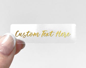 Étiquettes autocollantes personnalisées pour les petites entreprises, autocollants rectangulaires transparents avec texte personnalisé, autocollants personnalisables pour bocaux et bouteilles