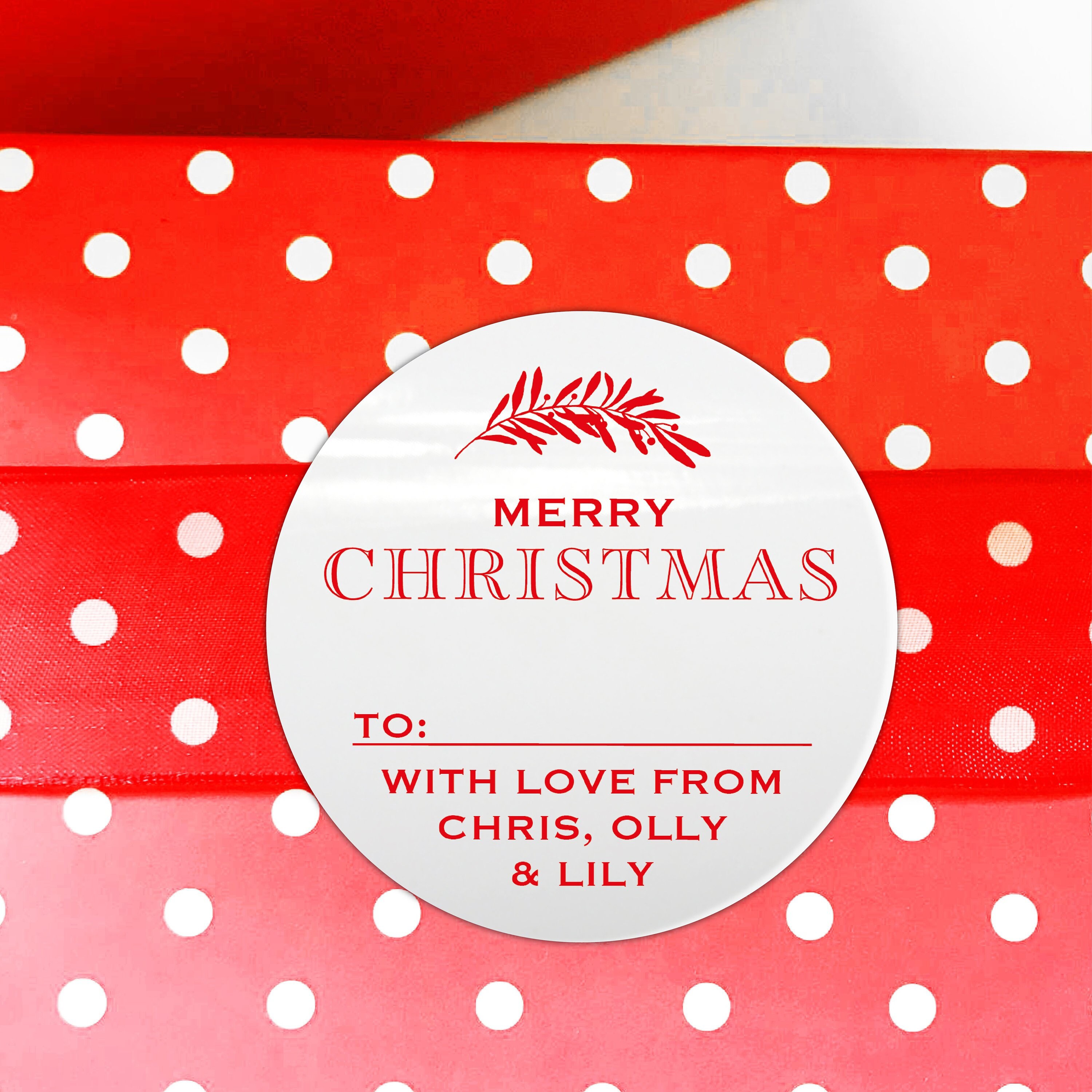 Christmas Gift Tags Personalized Merry Christmas Stickers Labels for Handmade Items Unique
