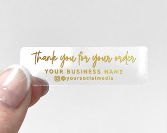 Custom Thank You For Your Order Stickers, Personalized Square Business Labels, Thanks Packaging Sticker Label, Round Envelope Seals