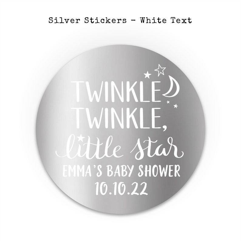 Twinkle twinkle little star baby shower stickers Twinkle twinkle little star labels