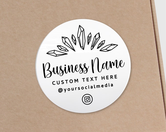 Clear transparent custom name text brand logo stickers, Round business stickers, Shipping gold foil stickers, Your text here sticker