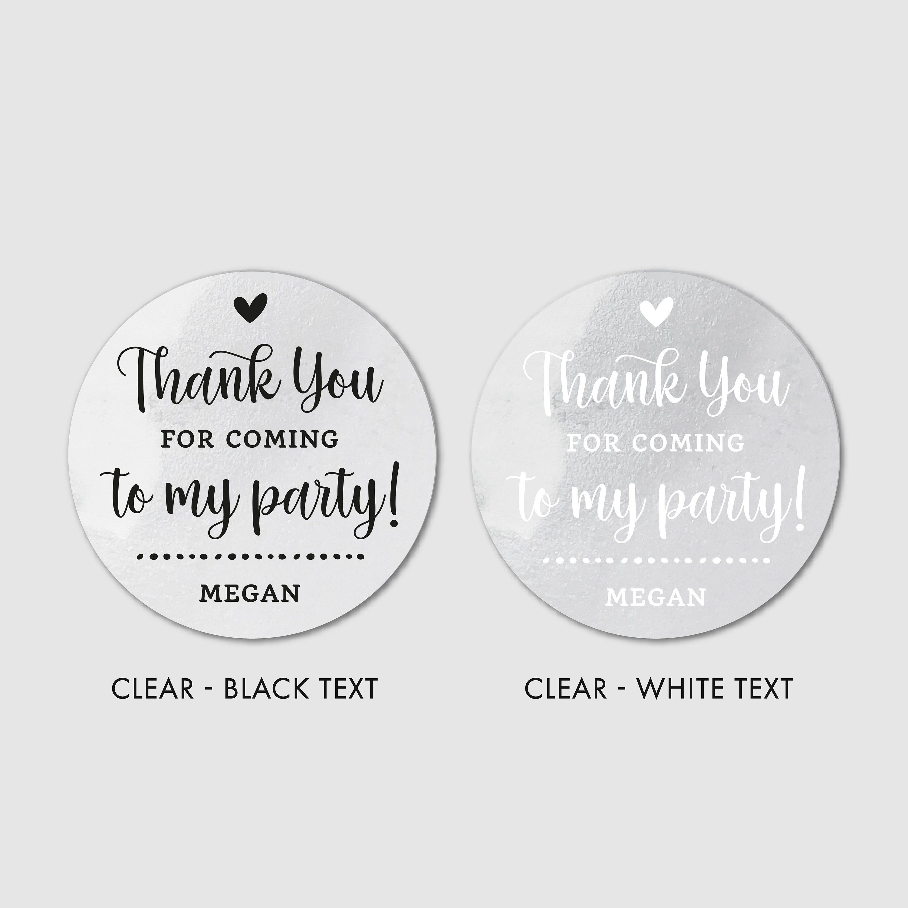 Happy Birthday Thank You Bag Clear Stickers Sheet Etsy