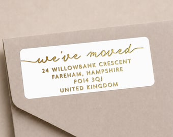 Personalised Mailing Labels, Rectangle Return Address Stickers, Custom Sender Labels