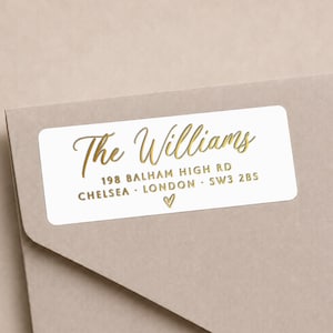 Personalised Return Address Labels, Custom Rectangle Address Stickers, Family Mailing Labels, Sender Envelope Seals