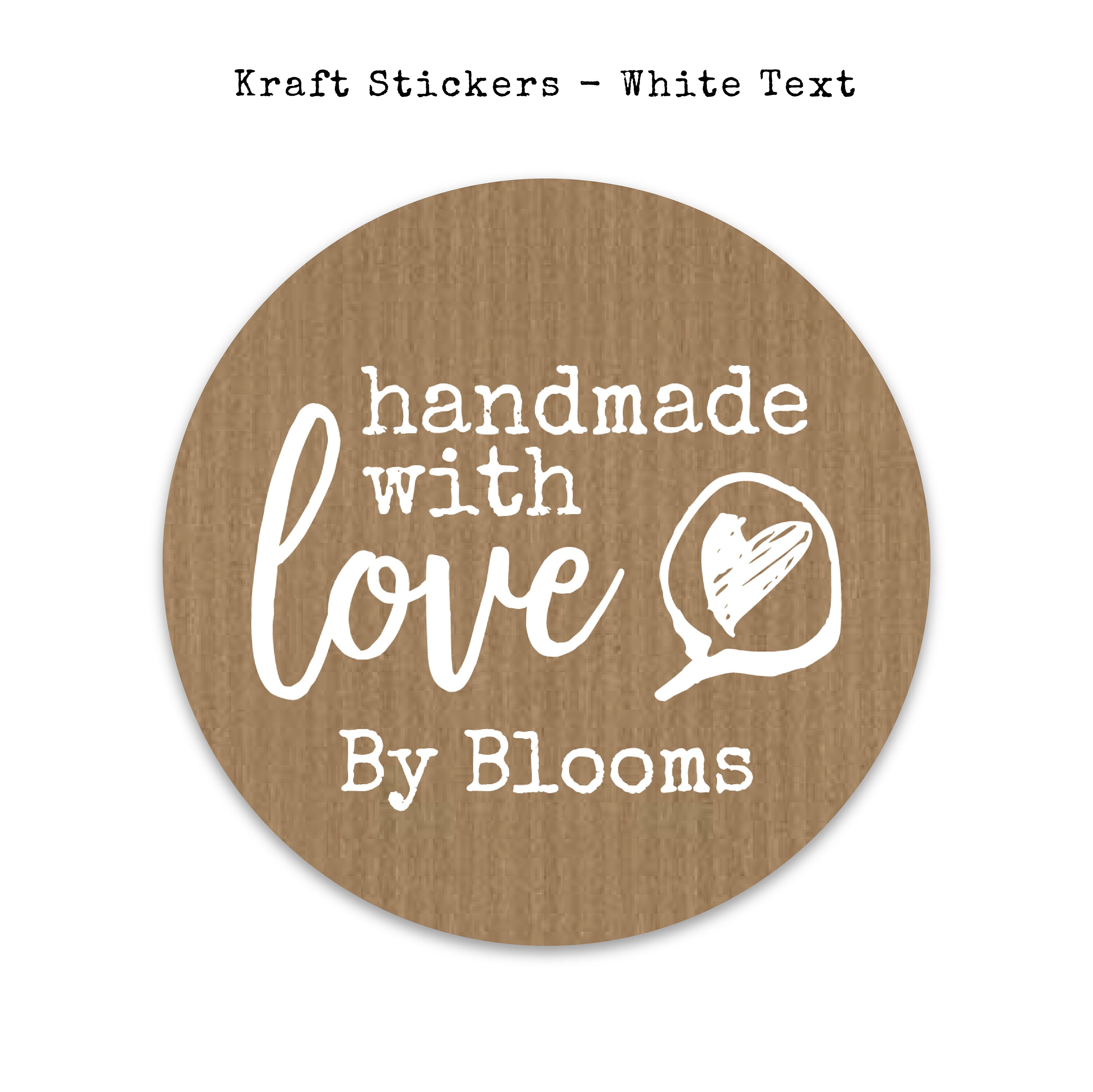 Handmade with love stickers sheet Custom sticker labels | Etsy