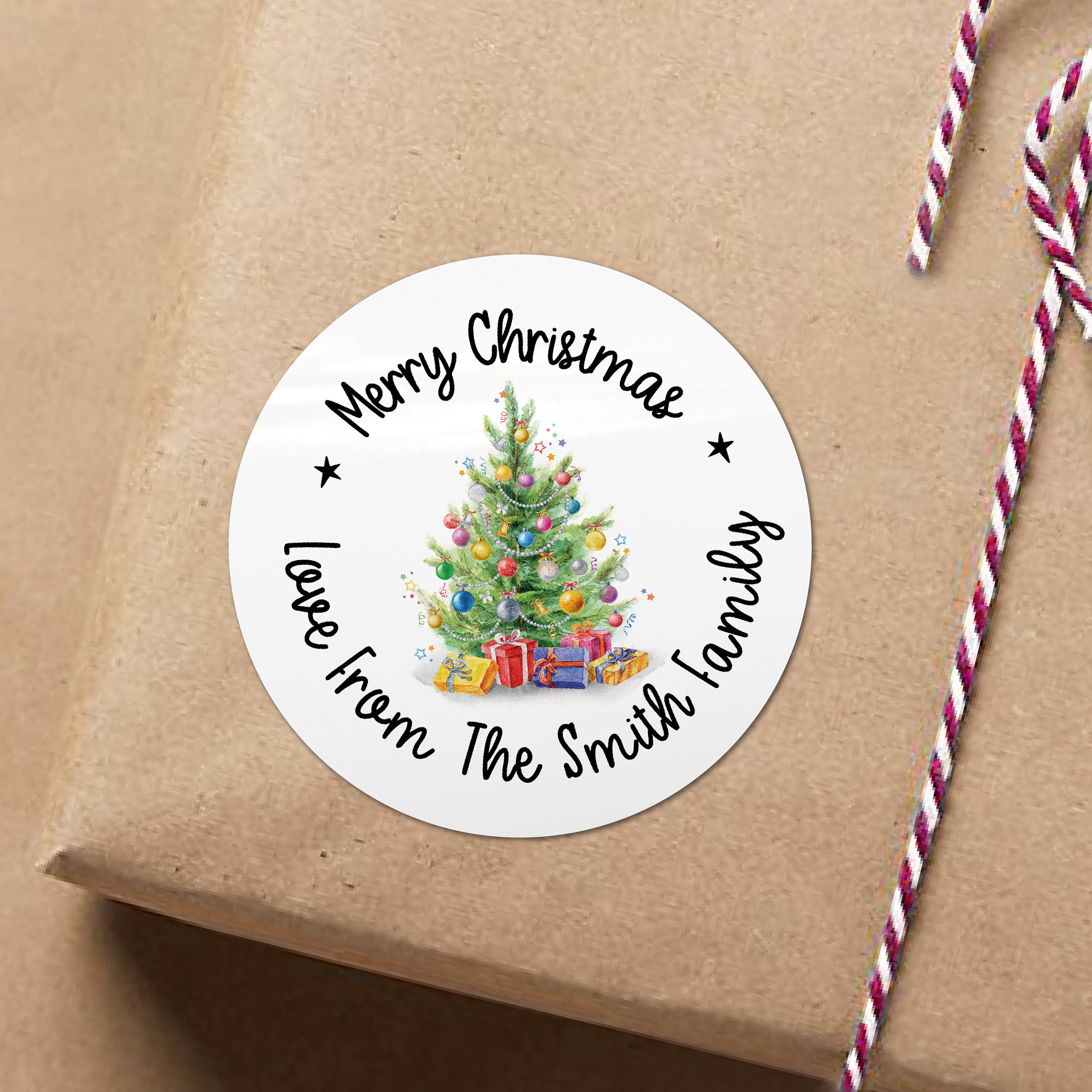 Merry Christmas Stickers Printed Stickers With Custom Christmas Name s Christmas Gift Wrapping Ideas Personalised Name Stickers