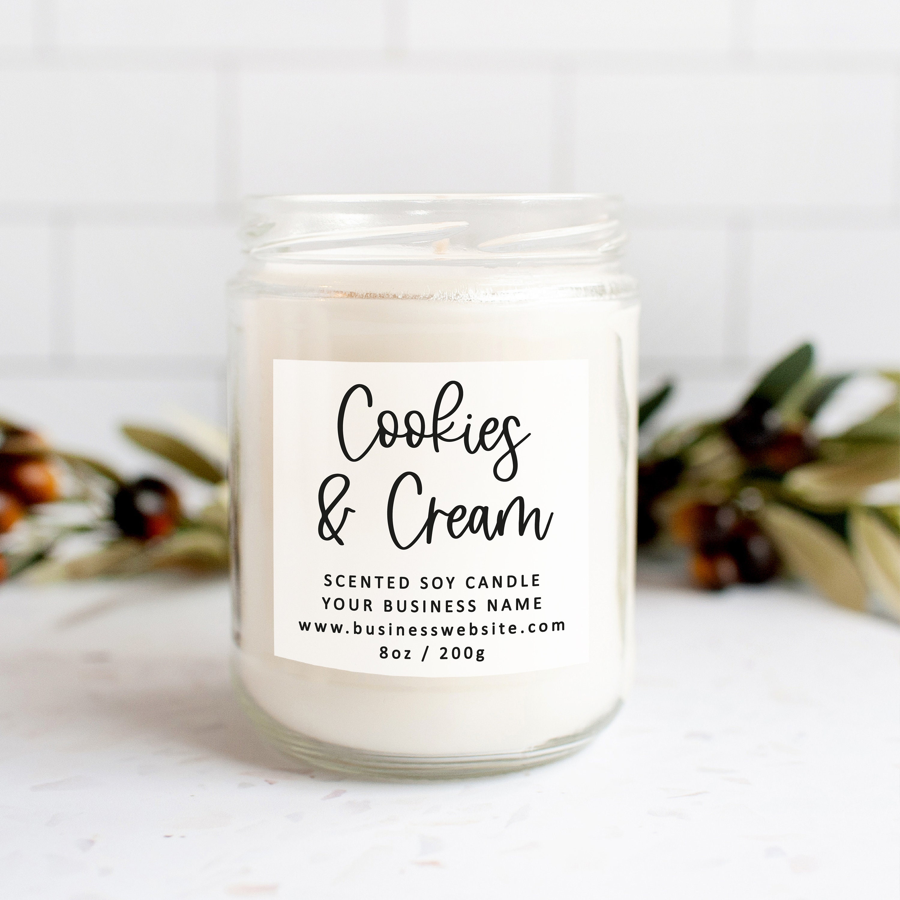 Candle label design candle branding candle sticker labels | Etsy