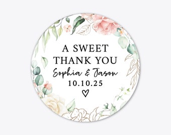 Wedding custom name thank you favors stickers labels customized, Sticker for wedding envelope, Welcome bag stickers wedding