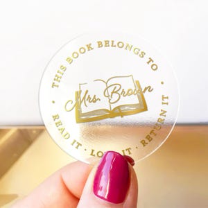 Adesivi di lettura personalizzati per regalo di compleanno, set regalo di etichette personalizzate per libri della biblioteca, adesivi per libri per bambini con nome