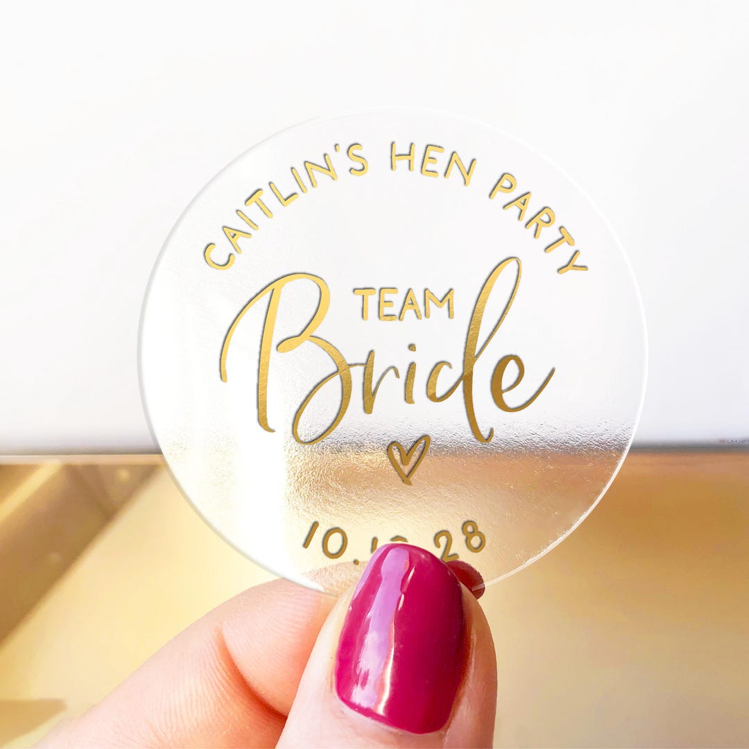 Team Bride Stickers UK, Hen Party Labels, Party Event Stickers, Bride ...