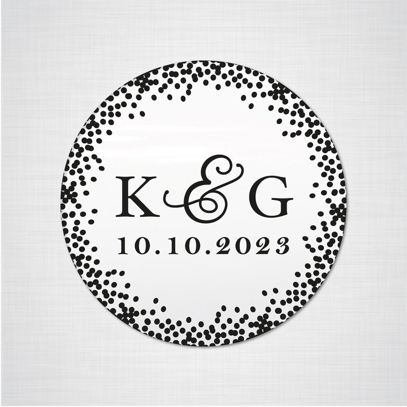 Round transparent stickers Wedding invitation seal Custom monogram wedding envelope initial seals stickers labels RW25