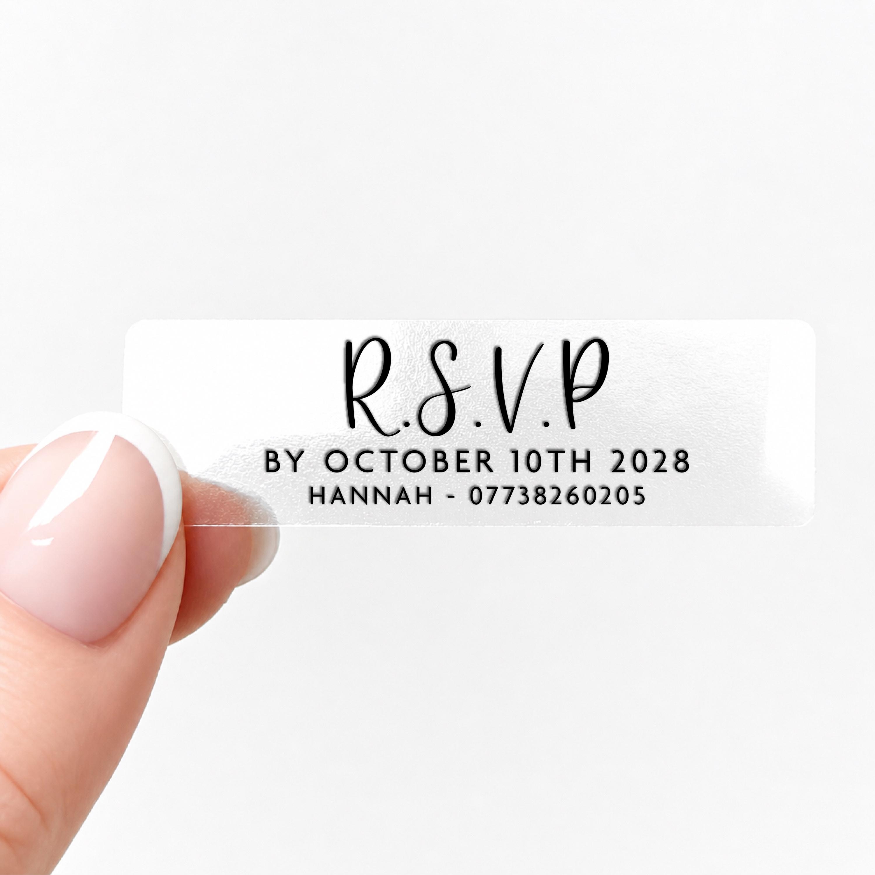 Custom RSVP Stickers for Wedding Invitations, Personalised RSVP Labels ...