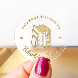 This Book Belongs To Stickers, Personalised Name Labels for Books, Custom Book Ownership Stickers, Book Lover Gift Stickers
