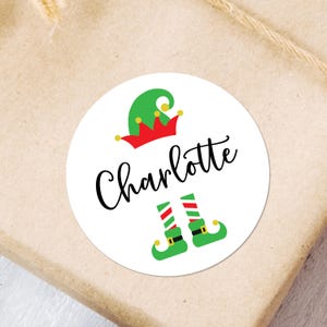 Custom Merry Christmas Stickers for Holiday Gifts - Personalized Round Labels with Your Own Text - With Multiple Sizes Available