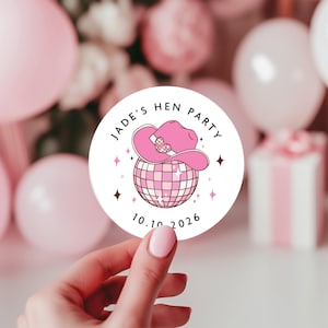 Personalized Bride Tribe Stickers – Elegant Circle Labels for Hen Party Favors - Bachelorette Decorations, and Team Bride Gifts