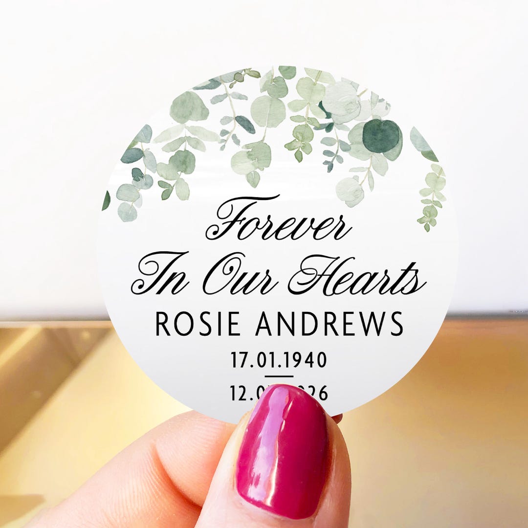 Funeral Sticker Cd R File Celebration of Life Sticker Labels, Custom Funeral Thank You Stickers ...