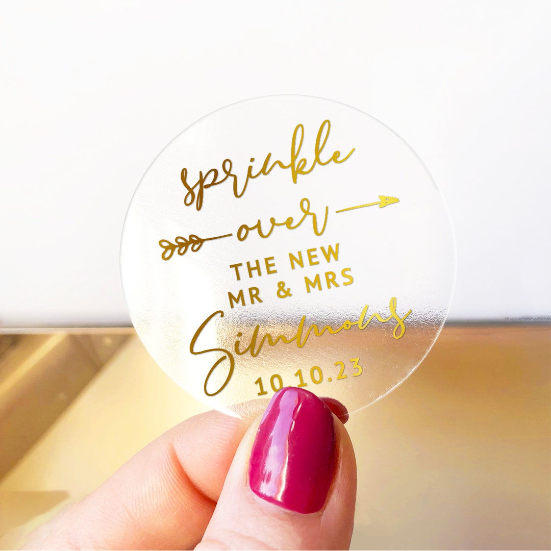 Wedding Confetti Stickers Wedding Toss Me Stickers Custom Etsy UK