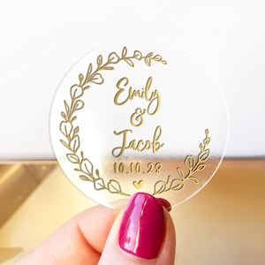 Script Font Monogram Labels For Wedding Stationery, Monogram Thank You Stickers For Wedding Packaging, Wedding Seal Stickers For Envelopes