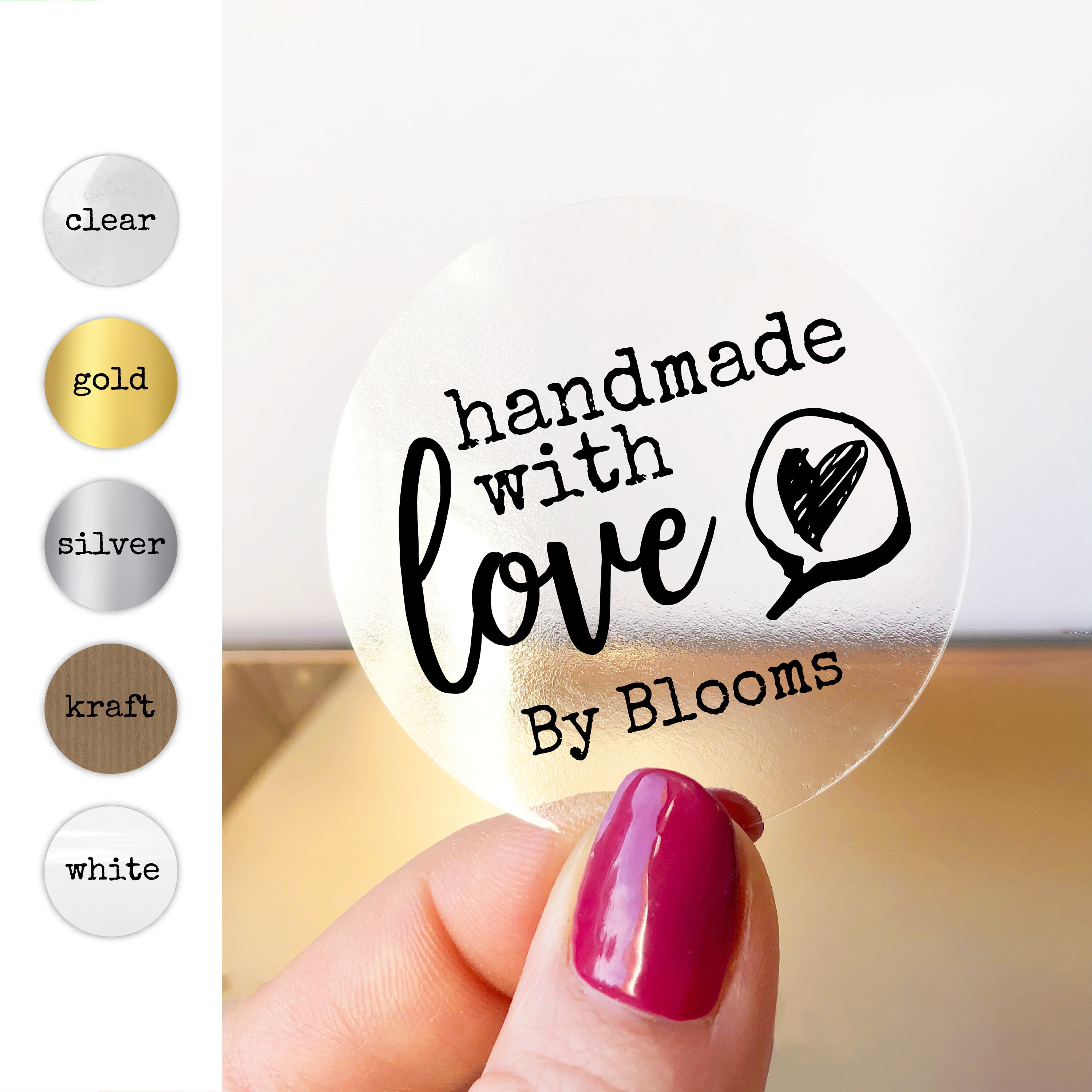 handmade with love stickers sheet custom sticker labels