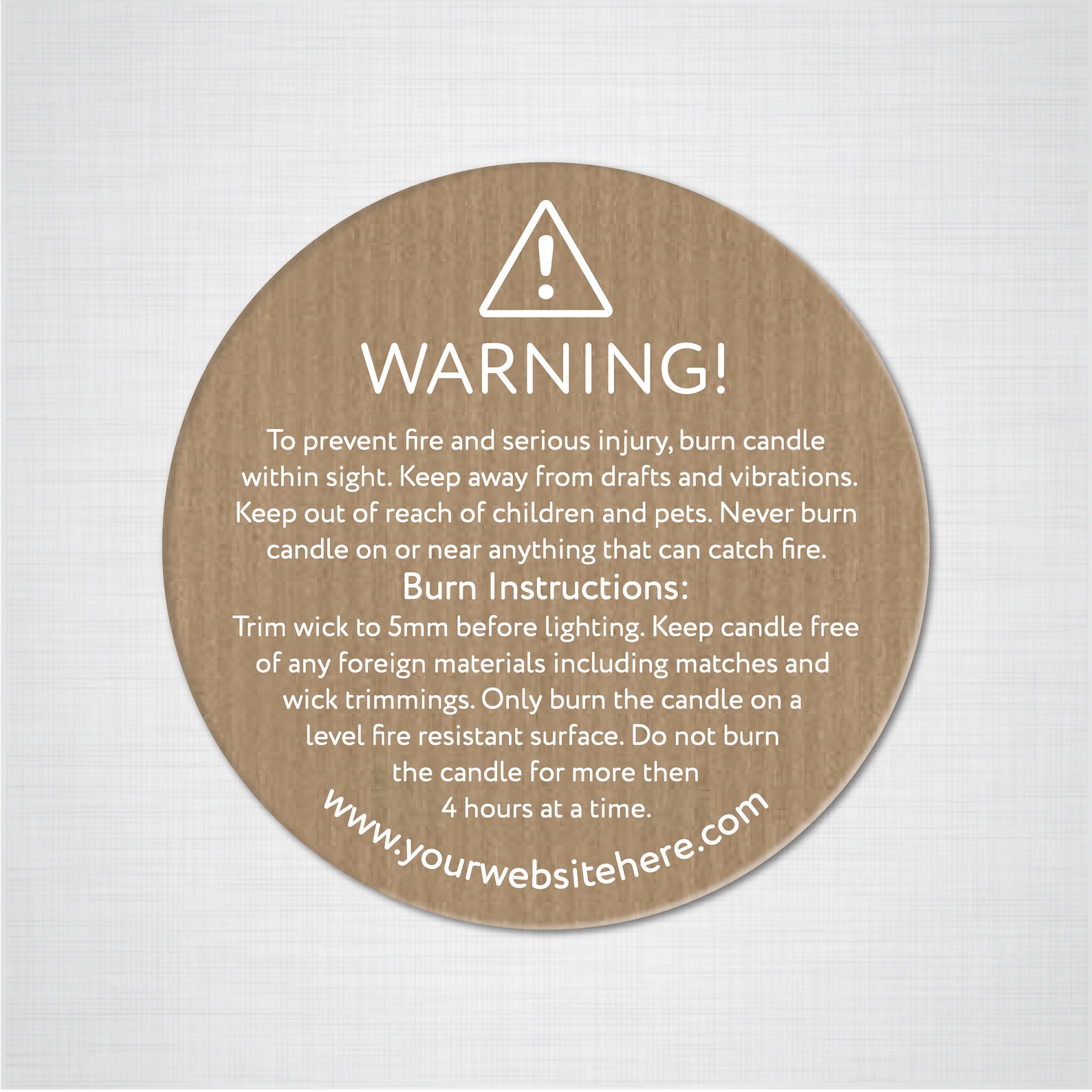 Custom candle warning safety labels stickers Candle making Etsy