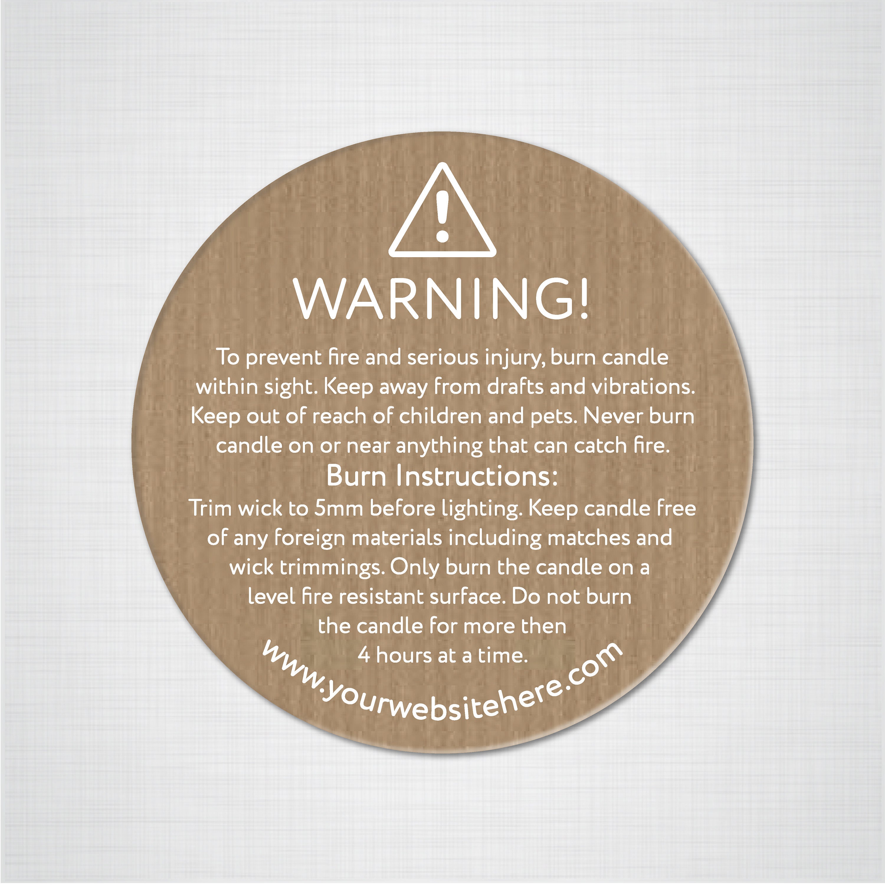 Custom candle warning safety labels stickers Candle making Etsy