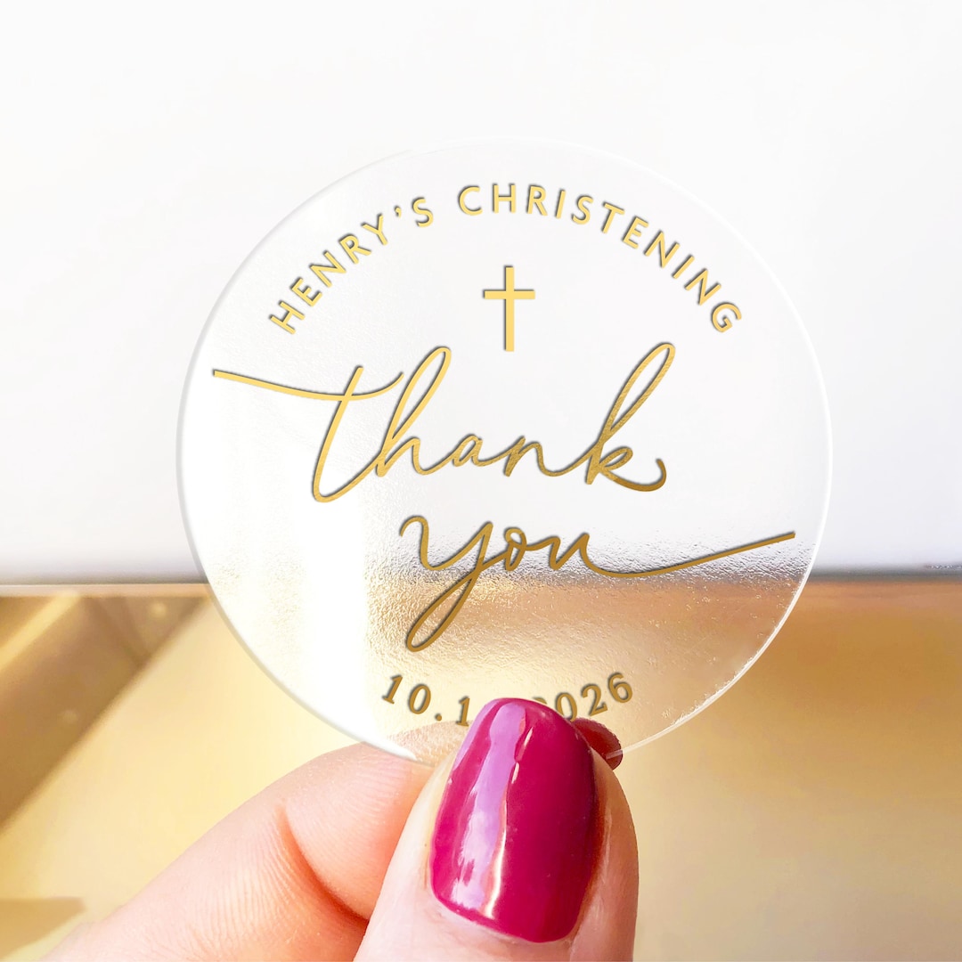 Baptism Stickers Cross Design, Christening Labels Envelopes Boxes ...